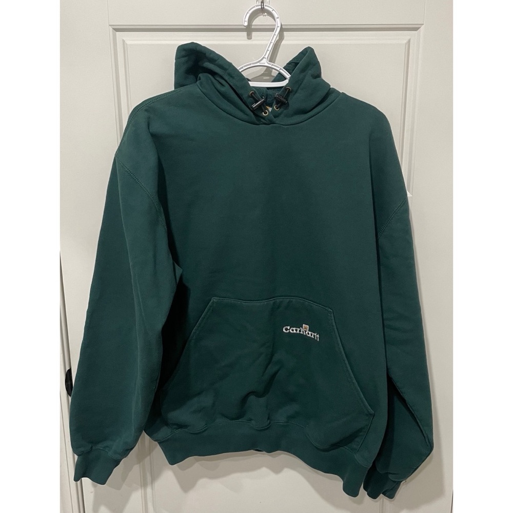 Vintage 90’s Carhartt Pullover Hoodie size Large Green